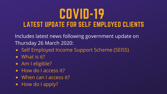 Self Employed income support scheme SEISS