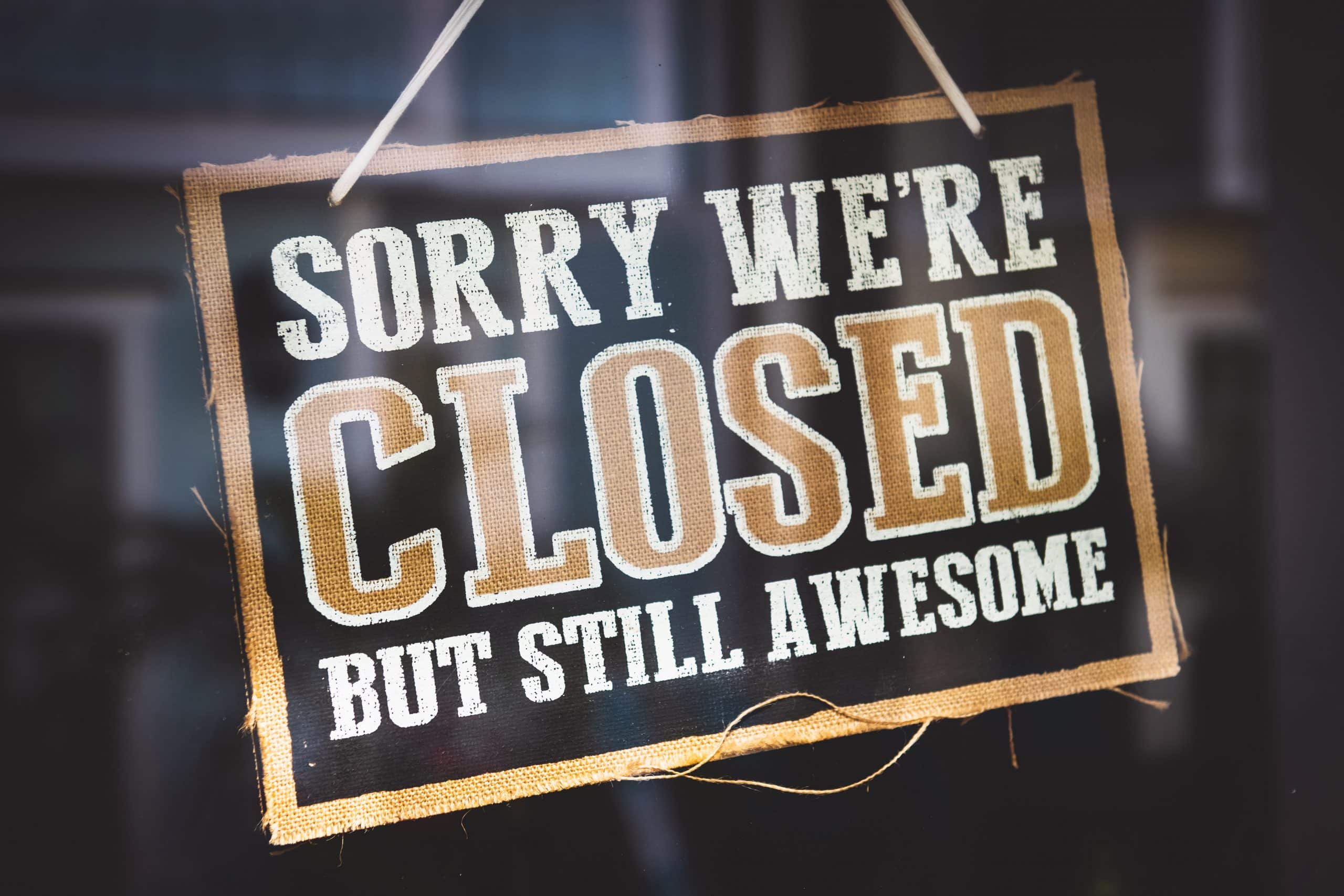 lockdown business closed